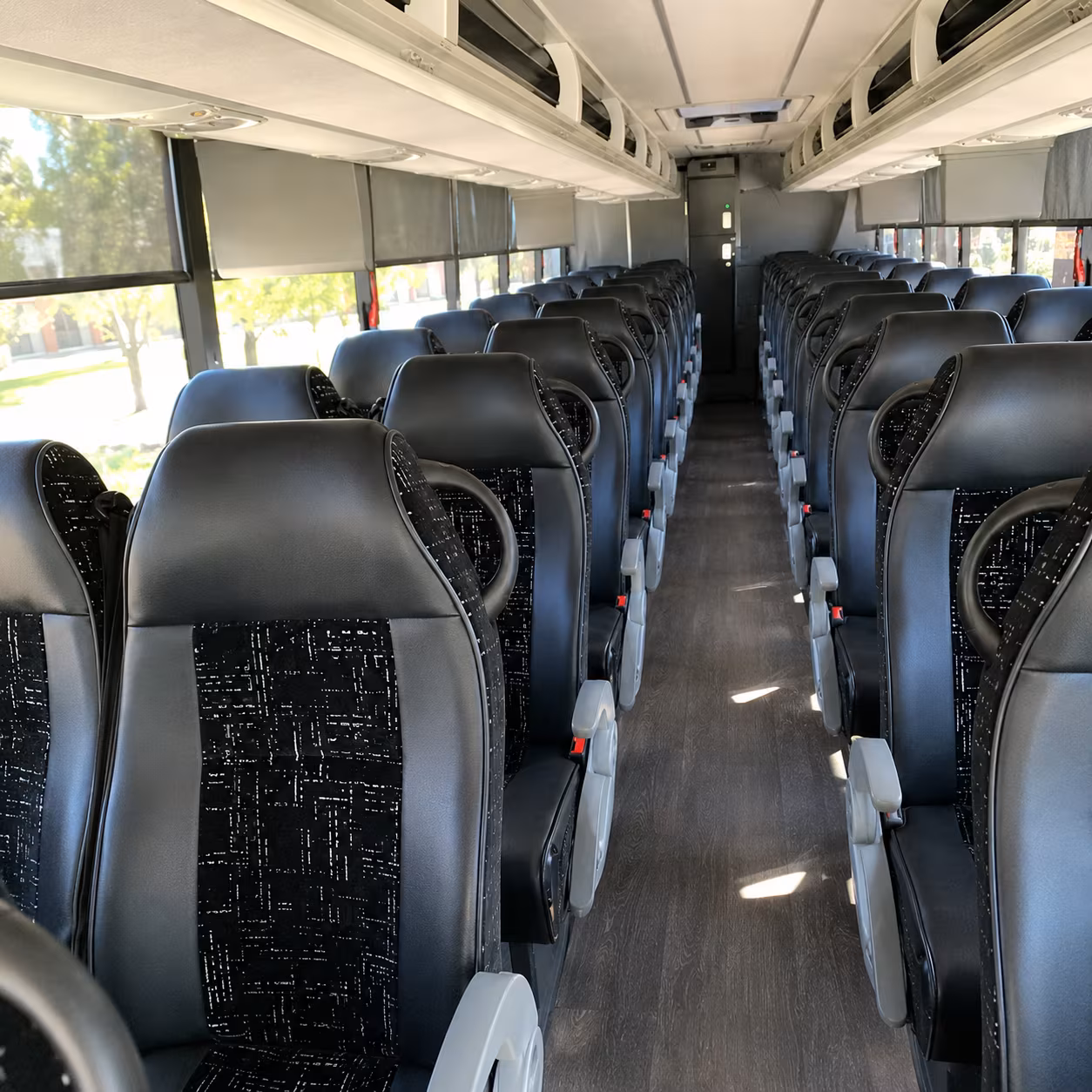 salem 56 passenger charter bus inside